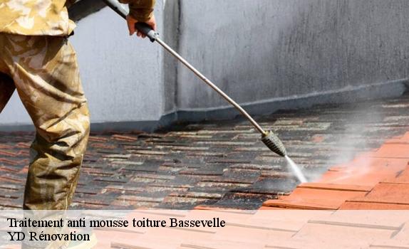 Traitement anti mousse toiture  bassevelle-77750 YD Rénovation